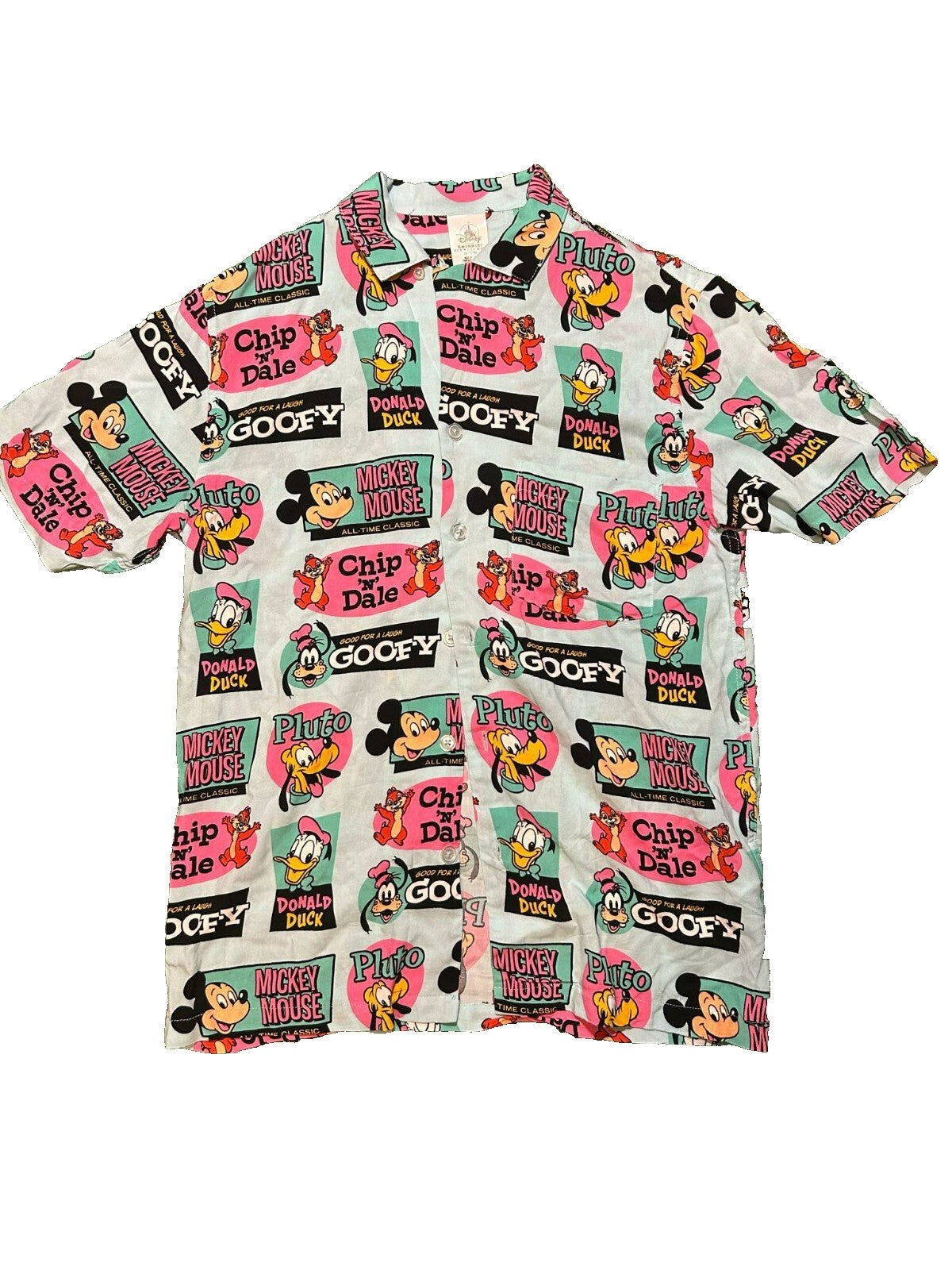 Walt Disney cool graphic Button-Up Shirt – Size S - Bargain Haven
