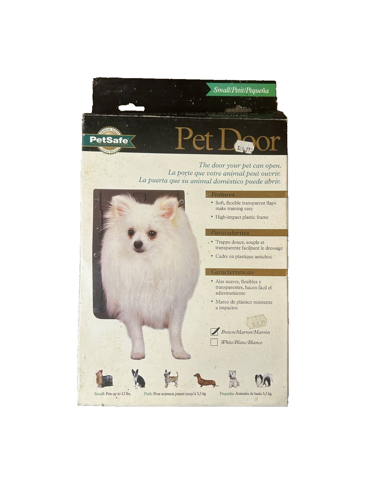 PetSafe Premium Pet Door Small Brown – For Dogs/Cats Up to 12 lbs - Bargain Haven