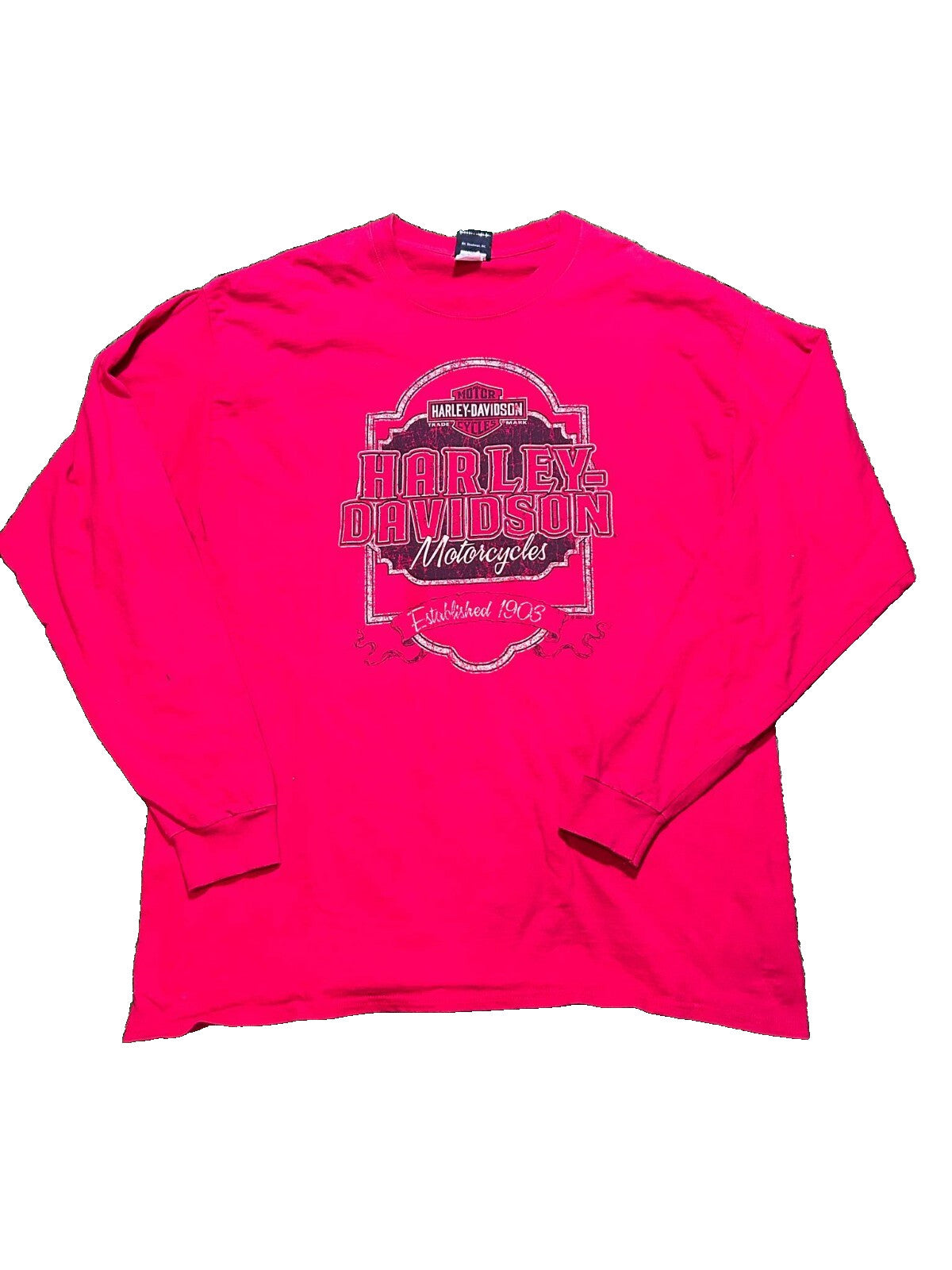 Harley-Davidson Long Sleeve T-Shirt 2XL Red Rochester NH Shop Vintage Style 2021 - Bargain Haven