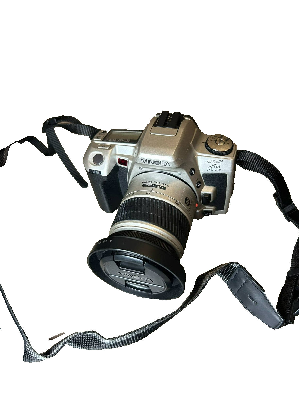 Minolta Maxxum HTsi Plus 35mm SLR Film Camera w/ 28-80mm Lens, Case, Manuals - Bargain Haven