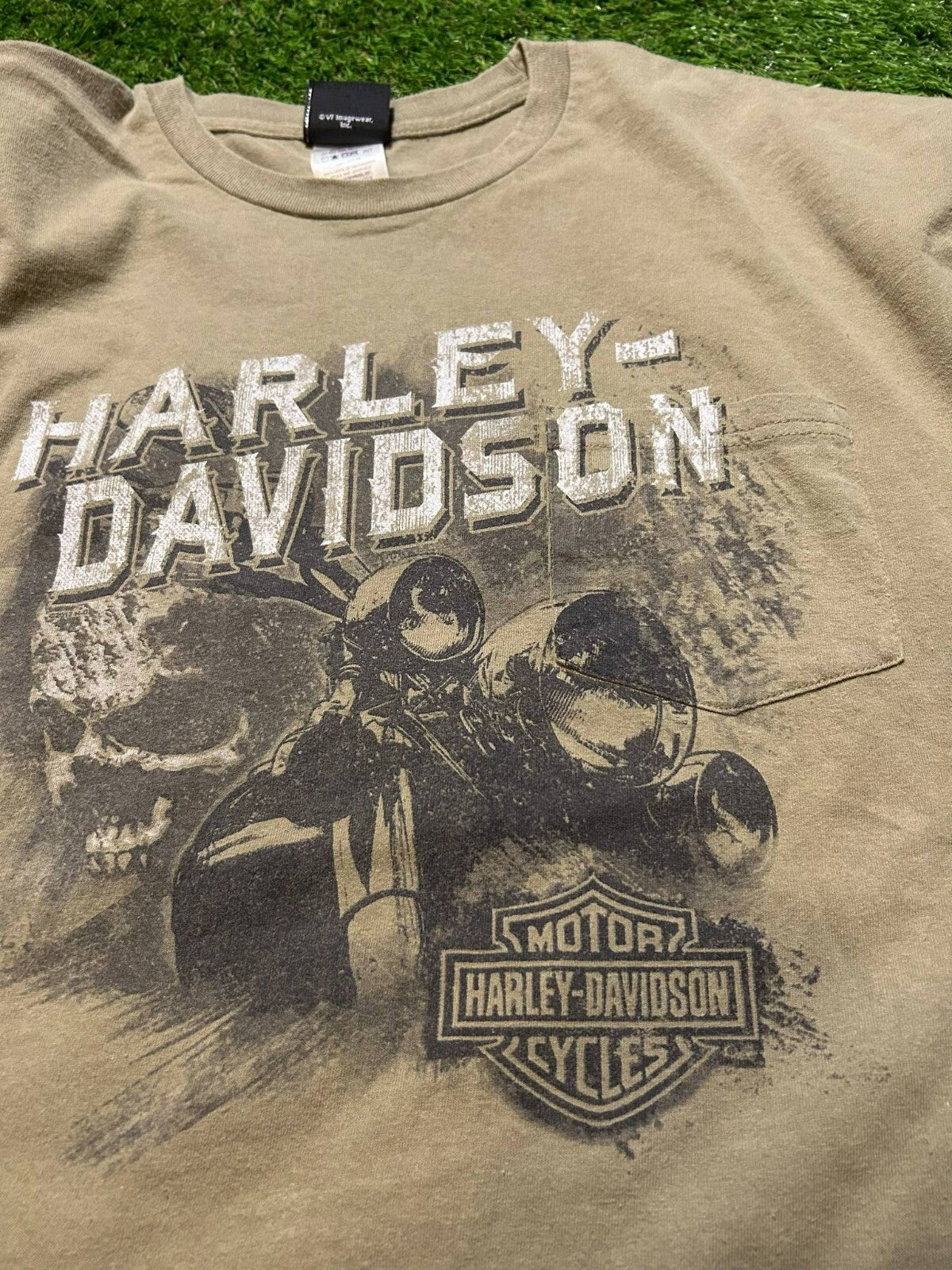 Harley-Davidson St-Jérôme T-Shirt 2XL Brown Québec Canada Skull Graphic - Bargain Haven