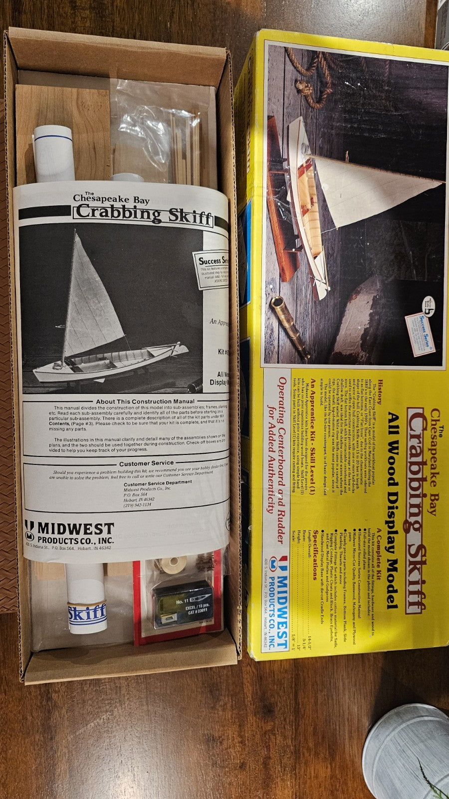 SKIFF CHESAPEAKE BAY CRABBING Model Kit - Midwest Products #970 - Vintage - Bargain Haven