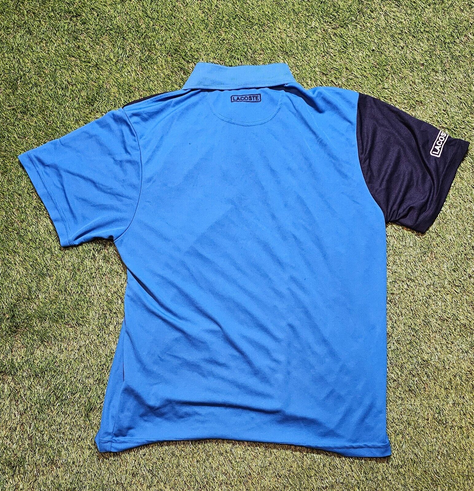Lacoste Sport Mens Blue Polo Shirt Size 6 Very Good Condition - Bargain Haven