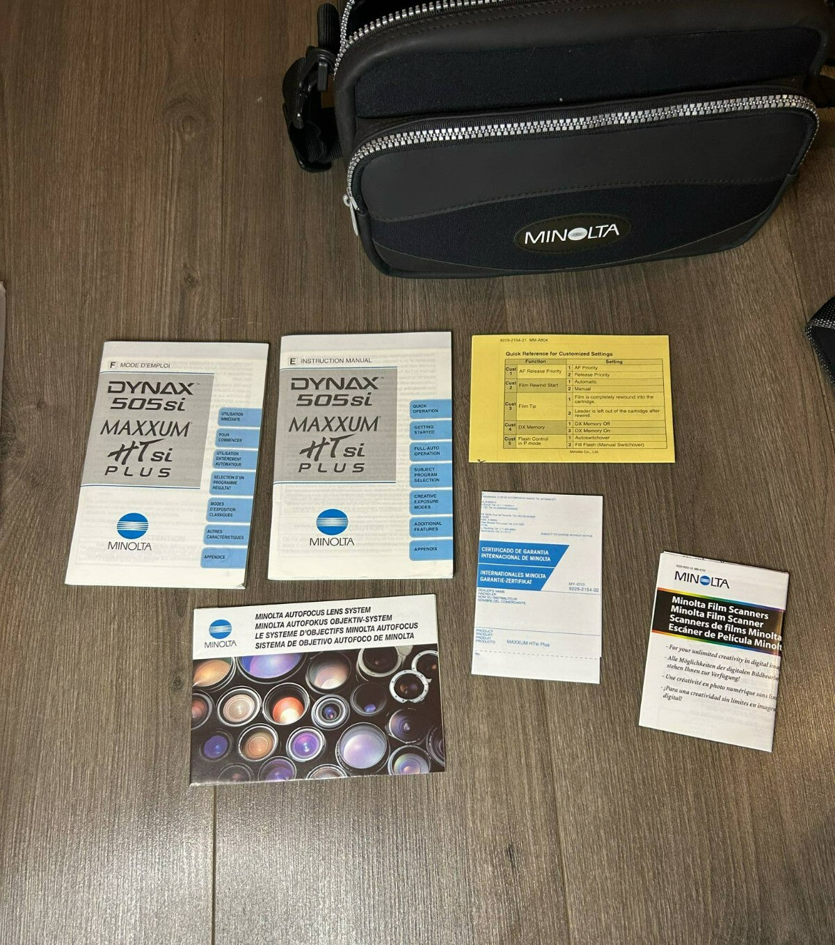 Minolta Maxxum HTsi Plus 35mm SLR Film Camera w/ 28-80mm Lens, Case, Manuals - Bargain Haven