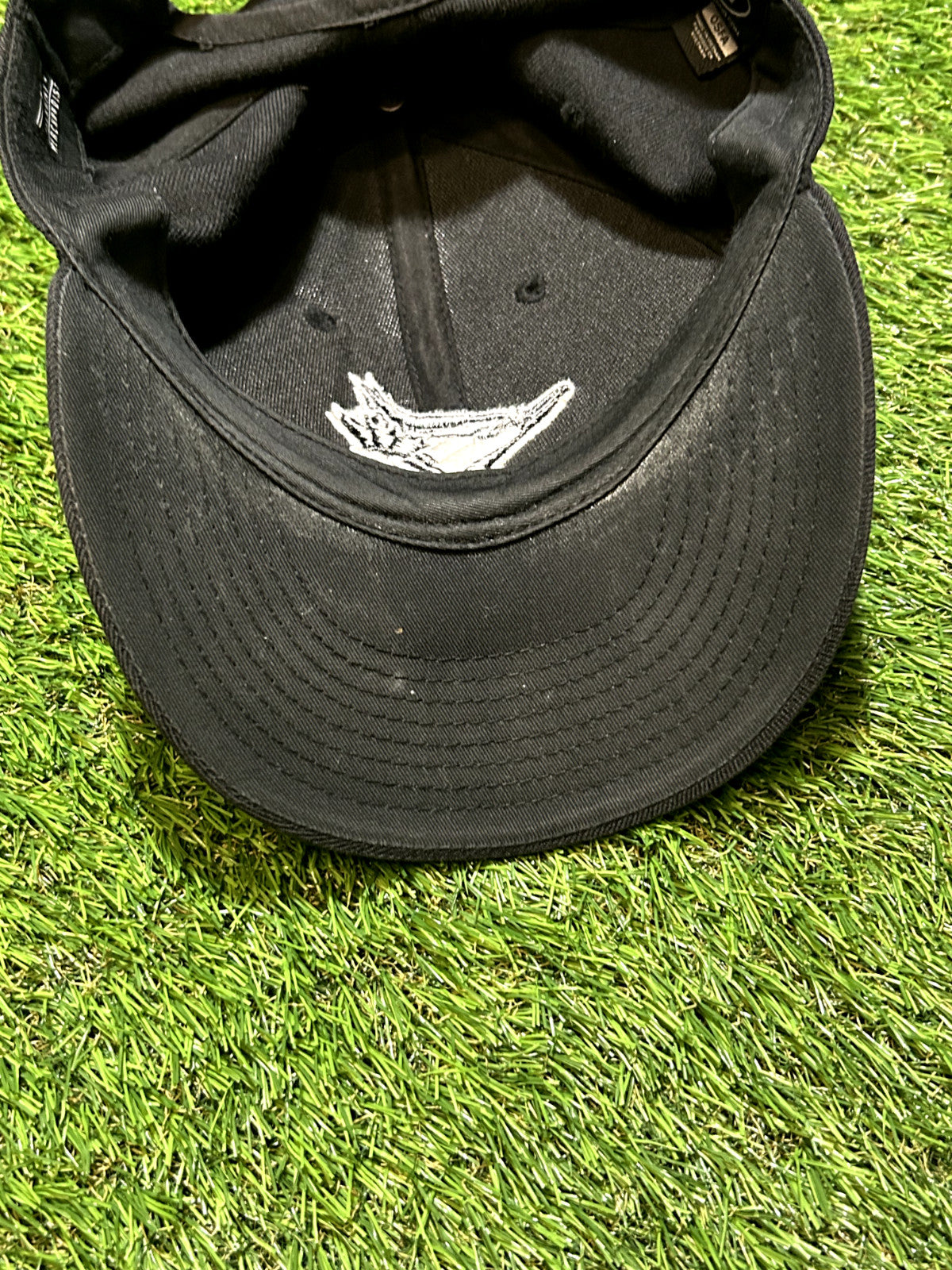 Men's Toronto Blue Jays Black Hat White Logo 46 Brand Adjustable - Bargain Haven