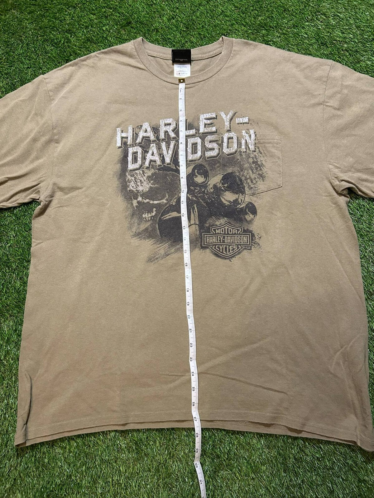 Harley-Davidson St-Jérôme T-Shirt 2XL Brown Québec Canada Skull Graphic - Bargain Haven
