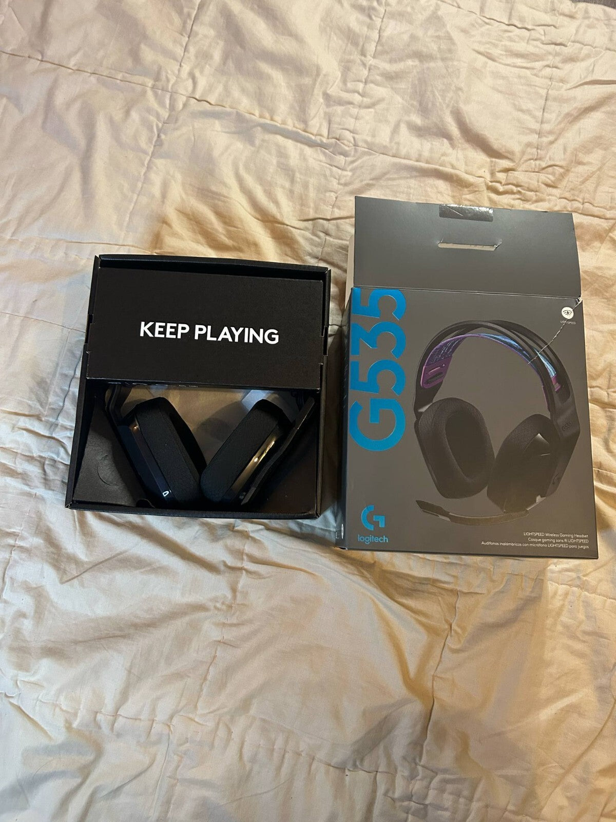 Logitech G535 Wireless Gaming Headset – LIGHTSPEED, Black/Purple, Open Box - Friperie Urbaine