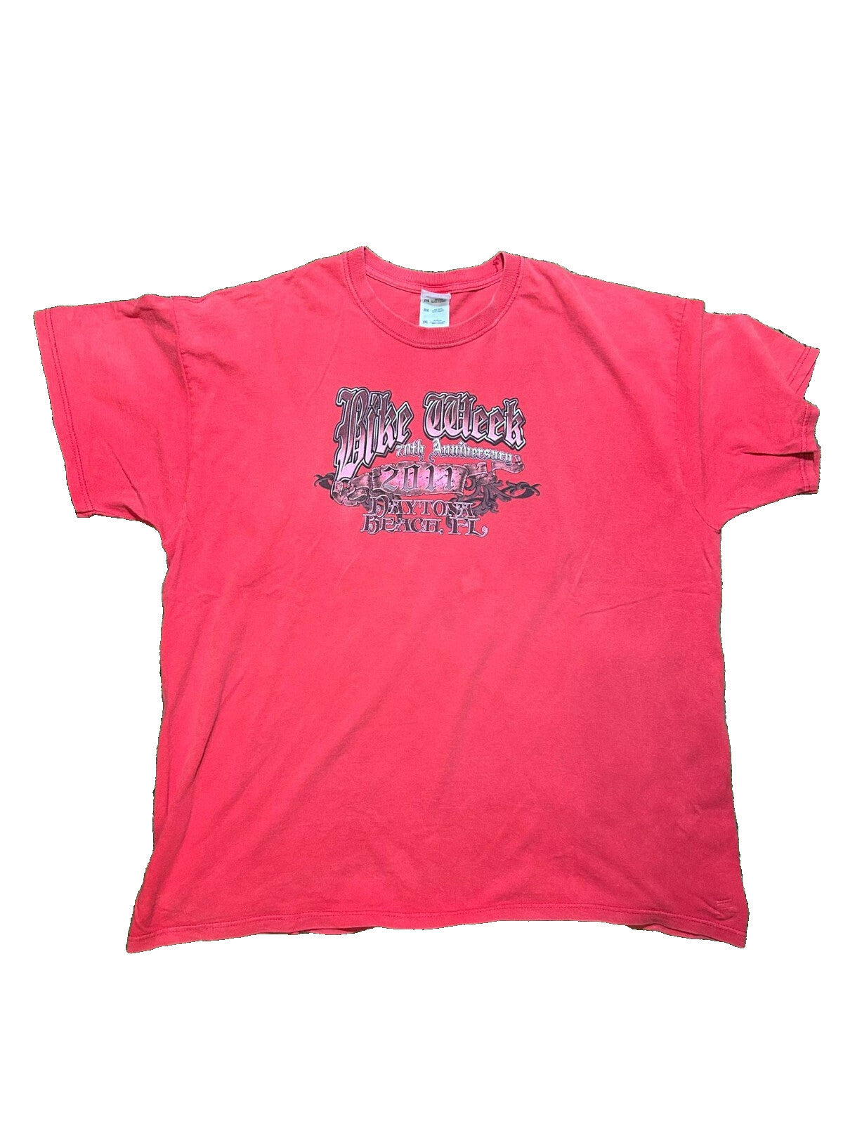 2011 Daytona Bike Week T-Shirt 70th Anniversary – Fruit of the Loom 2XL - Bargain Haven