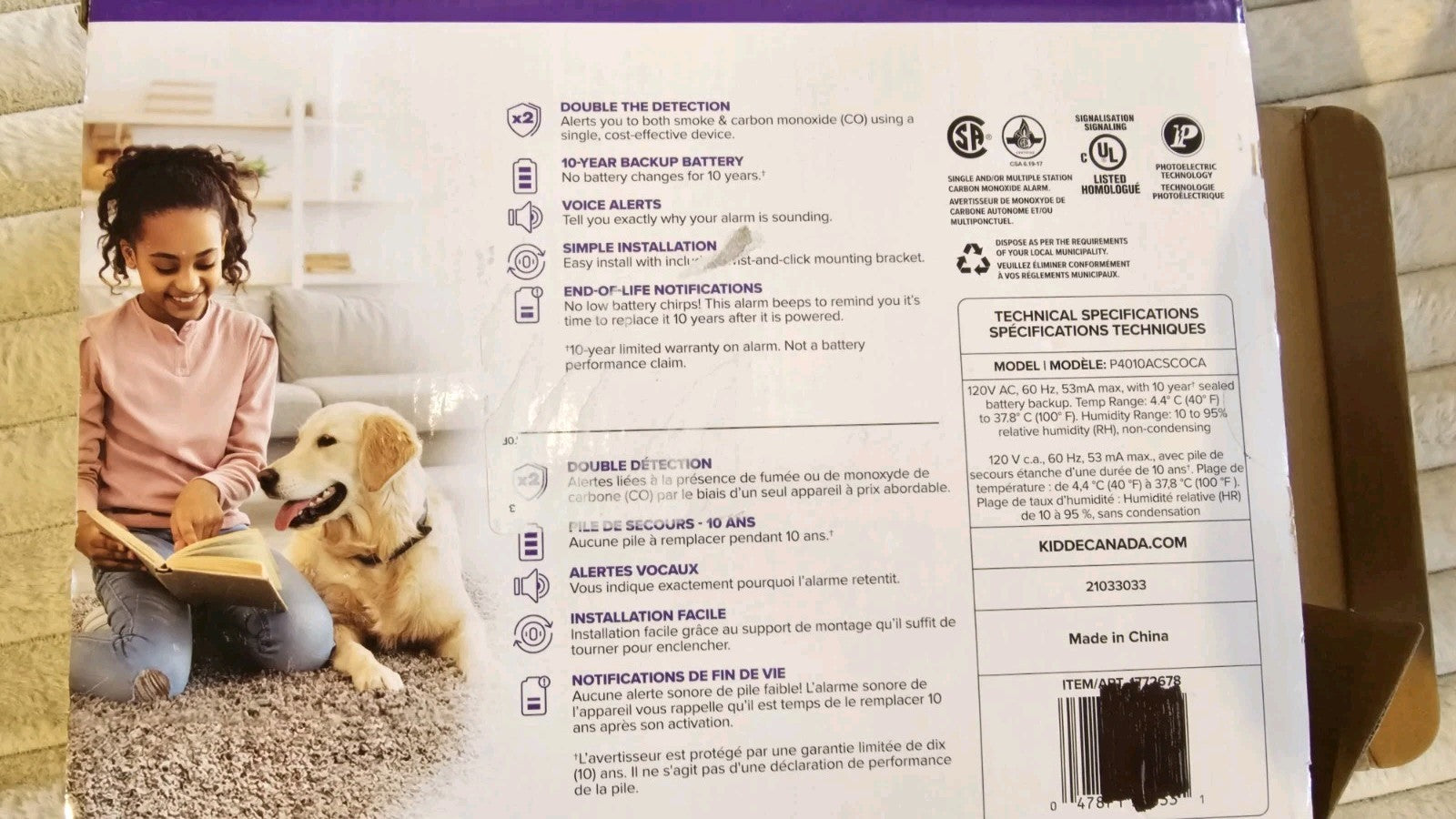 Smoke and Carbon Monoxide Alarm - Kidde P4010ACSCOCA (2-Pack) - New (Open Box - Friperie Urbaine