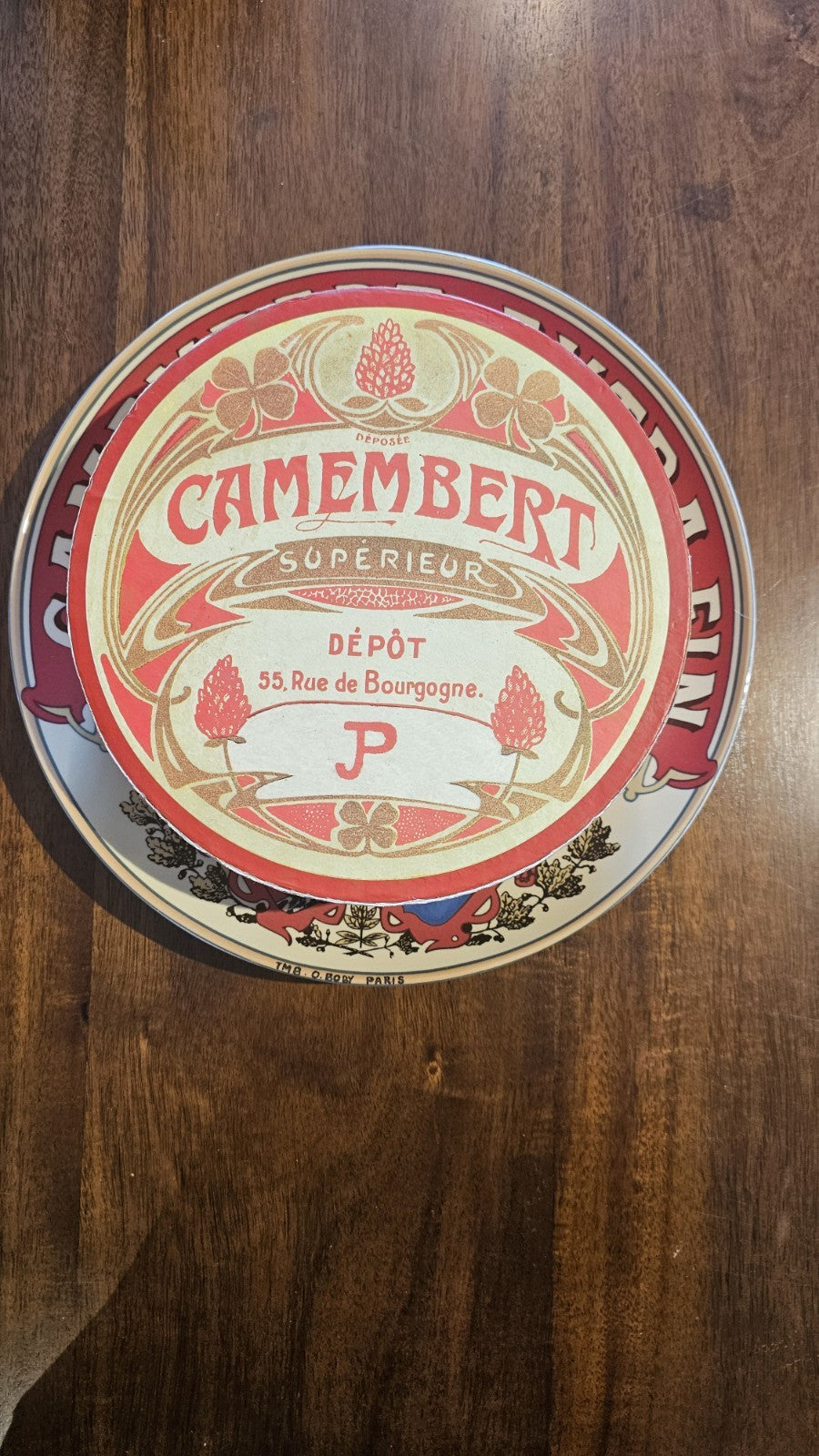 “Camembert - 55 rue de Bourgogne” Dish Set - Vintage French Style - Bargain Haven