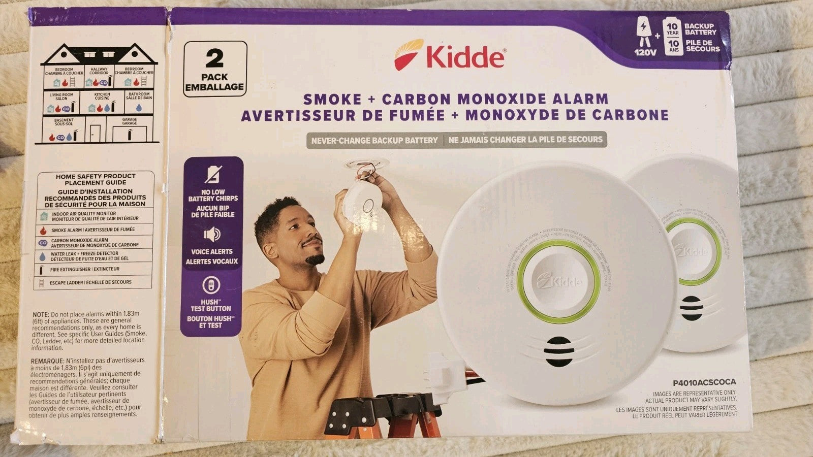 Smoke and Carbon Monoxide Alarm - Kidde P4010ACSCOCA (2-Pack) - New (Open Box - Friperie Urbaine