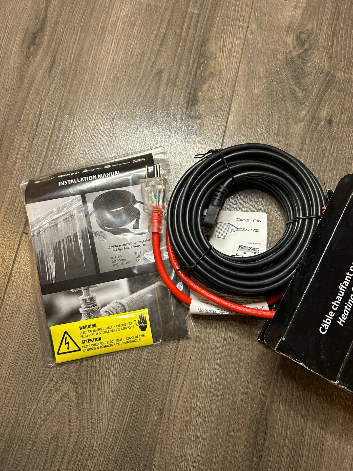 Heating Cable for Pipes – 18 ft / 126W – Freeze Protection – New (Box Damaged) - Bargain Haven