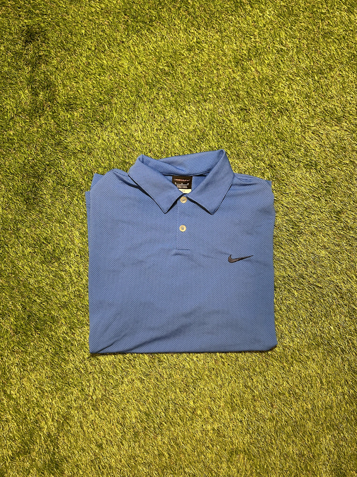Nike Golf Mens Blue Polo Shirt Size M Dri-FIT - Bargain Haven
