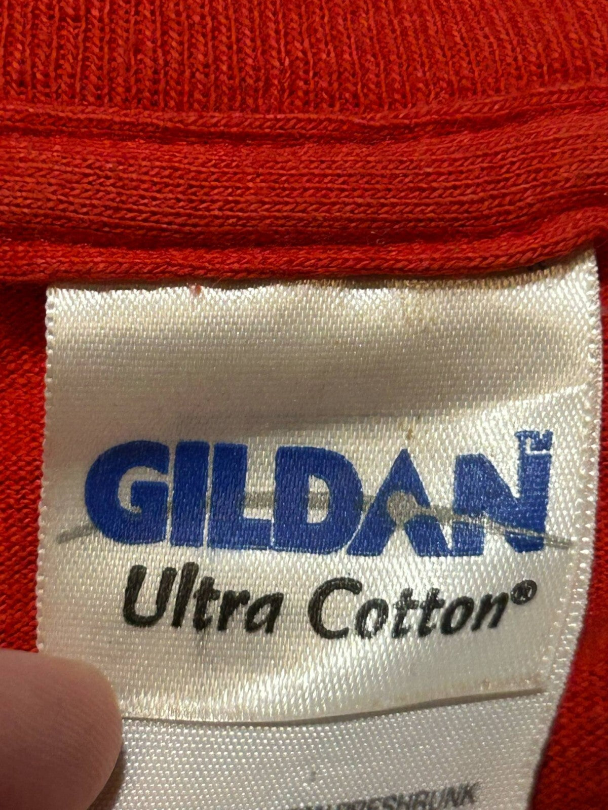 Calgary Flames NHL T-Shirt Men’s Size Large Gildan Ultra Cotton Red Logo Tee - Friperie Urbaine
