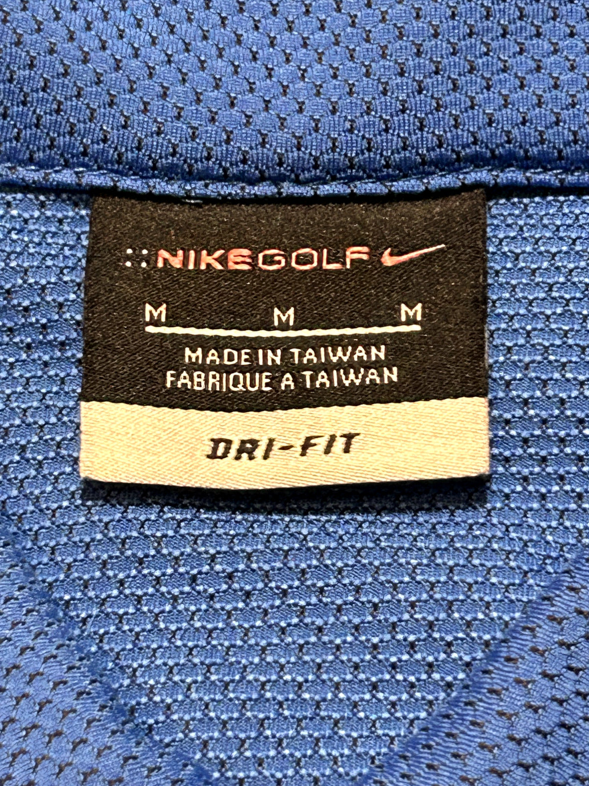 Nike Golf Mens Blue Polo Shirt Size M Dri-FIT - Bargain Haven