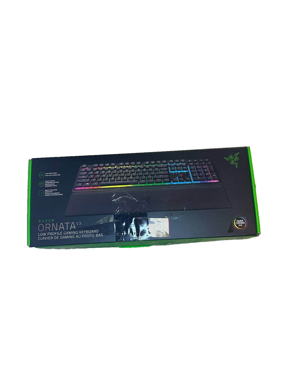 Razer Ornata V3 Low Profile Gaming Keyboard - RGB Chroma, Membrane - Open Box - Friperie Urbaine
