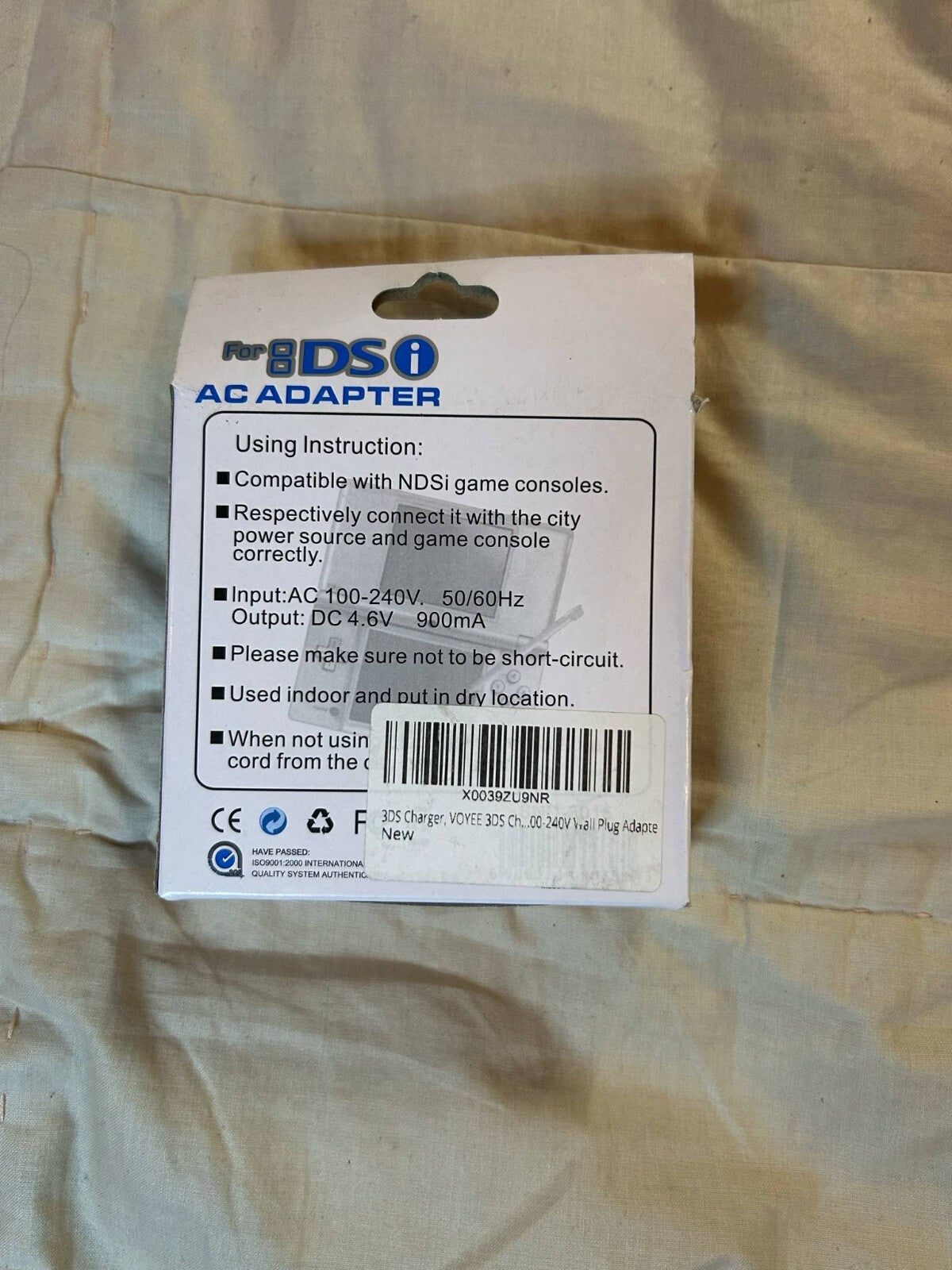 AC Adapter Charger for Nintendo DSi – New in Box – 4.6V 900mA Power Supply - Friperie Urbaine